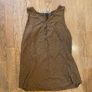 Prana Orange and Black Striped Tank Top. Size Small.